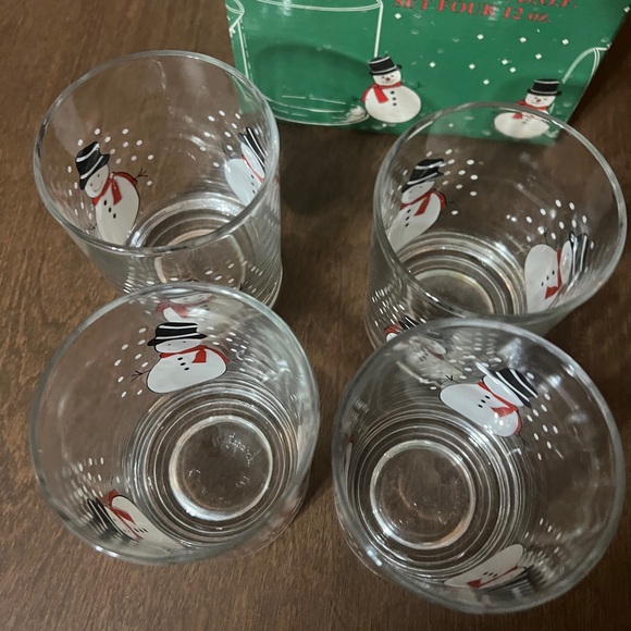 Snowman DOF Glasses Set of Four 12 Oz Made in Turkey Nantucket With Box - Picture 6 of 15